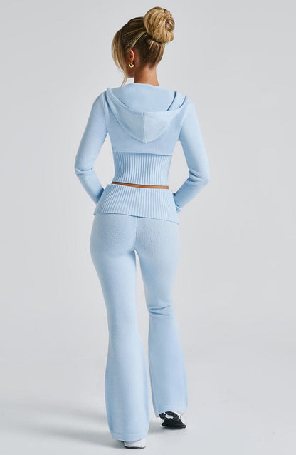 Luly - Portia Knit Hoodie - Baby Blue